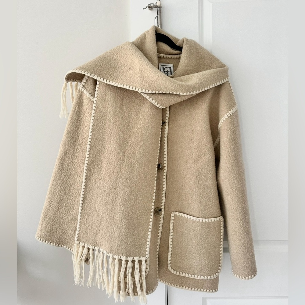 Toteme embroidered scarf jacket